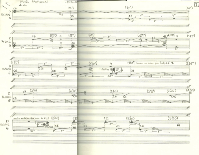 partition de Miroir - michel propilosky